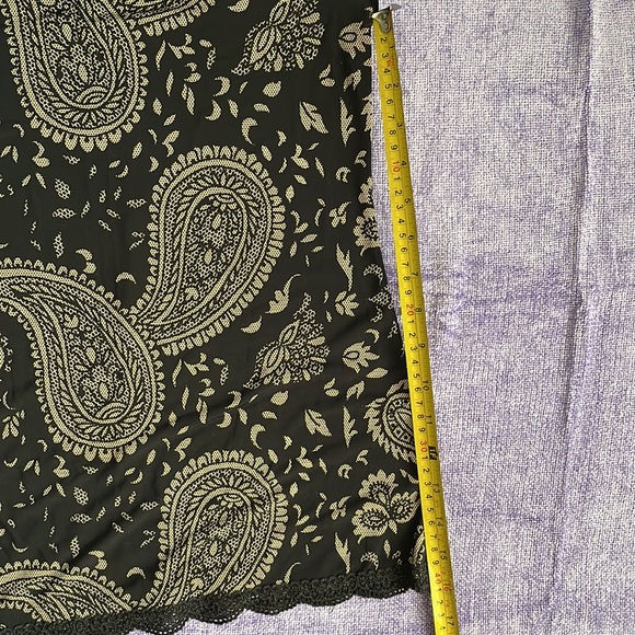 Jockey black nude paisley Lycra stretch camisole spaghetti strap silky soft sexy - Picture 7 of 12